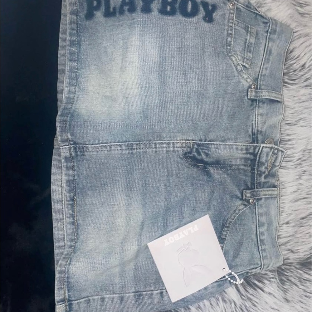 PLAYBOY Blue Denim Mini Skirt